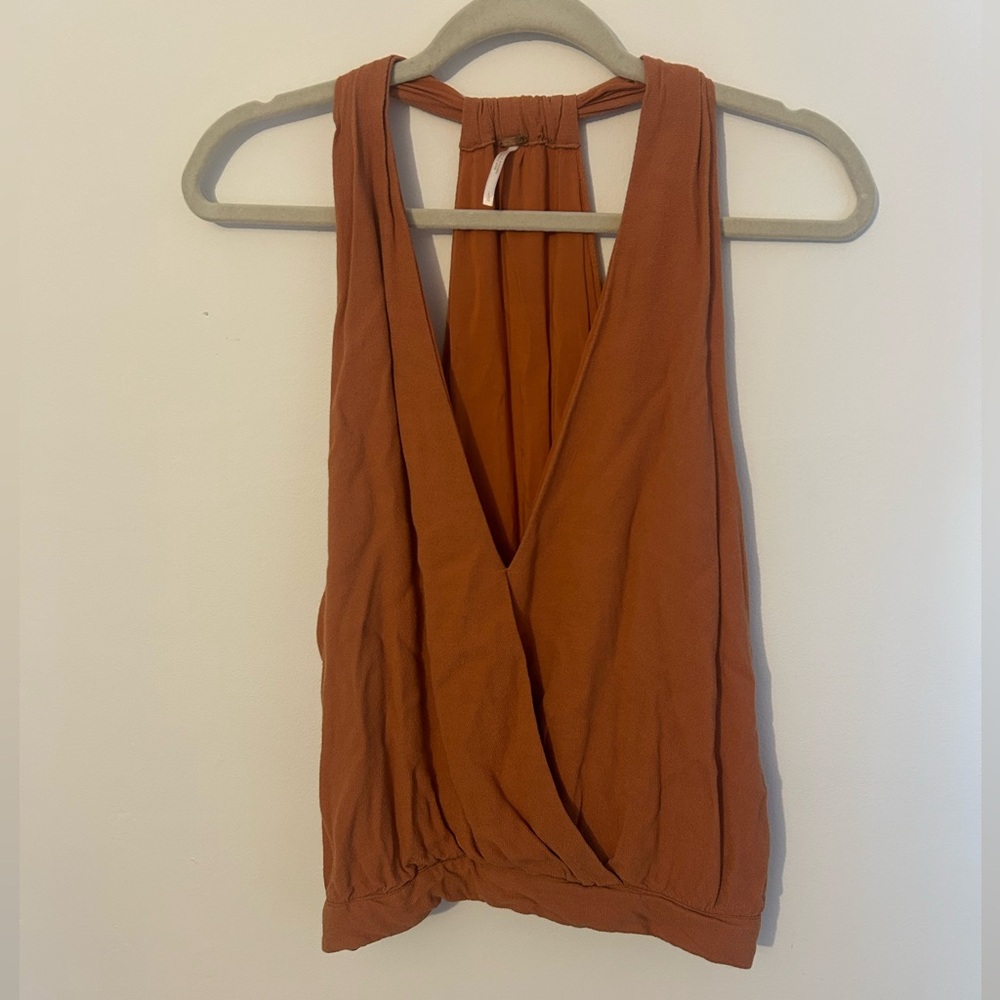 Free People Terracotta Cross My Heart Tank - Picture 2 of 6